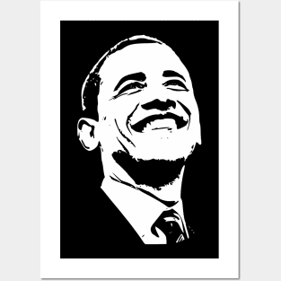 Barack Obama Smile Minimalistic Pop Art Posters and Art